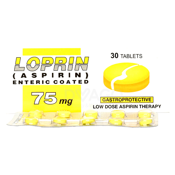 Loprin Tablets 75mg (1 Strip = 10 Tablets)