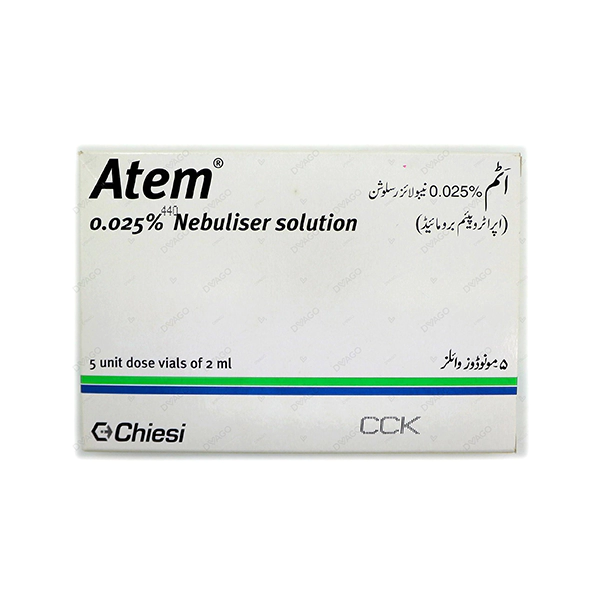 Atem Nebuliliser Solution Ampoule 0.025% 2ml (1 Box = 10 Ampoules)