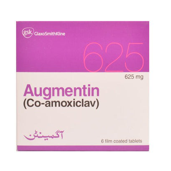 augmentin-tab-625mg-12s.webp Augmentin Tablet 625mg (1 Strip = 6 Tablets)